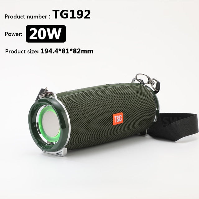 50W High Power TG187 Bluetooth Speaker Waterproof Portable Column For PC Computer Speakers Subwoofer