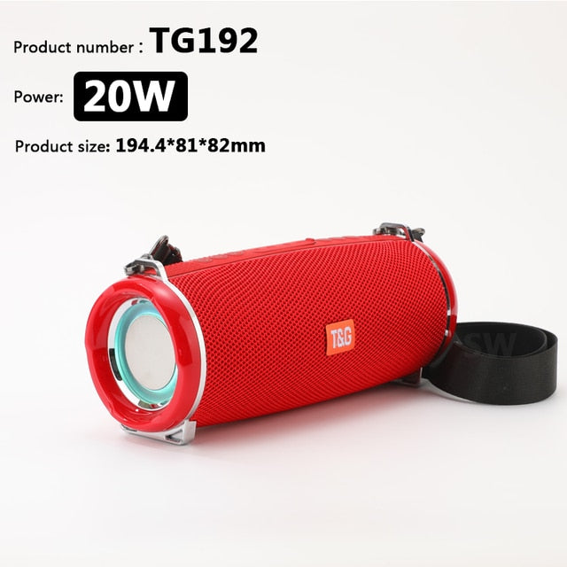50W High Power TG187 Bluetooth Speaker Waterproof Portable Column For PC Computer Speakers Subwoofer