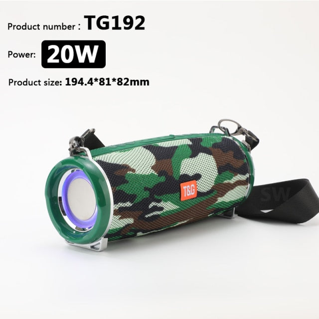 50W High Power TG187 Bluetooth Speaker Waterproof Portable Column For PC Computer Speakers Subwoofer