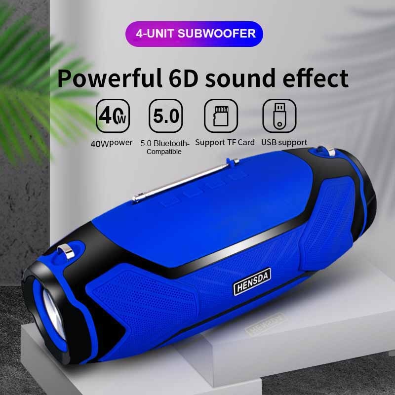 High Power 40W Wireless Speakers For Bluetooth PC Computer Portable Outdoor Column Stereo Subwoofer Boom Box Music Center Radio